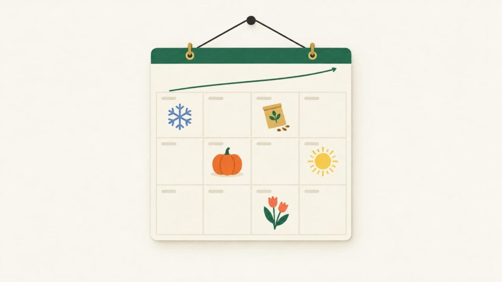 Illustration: How to build a 12-month Pinterest content calendar from Pinterest Trends